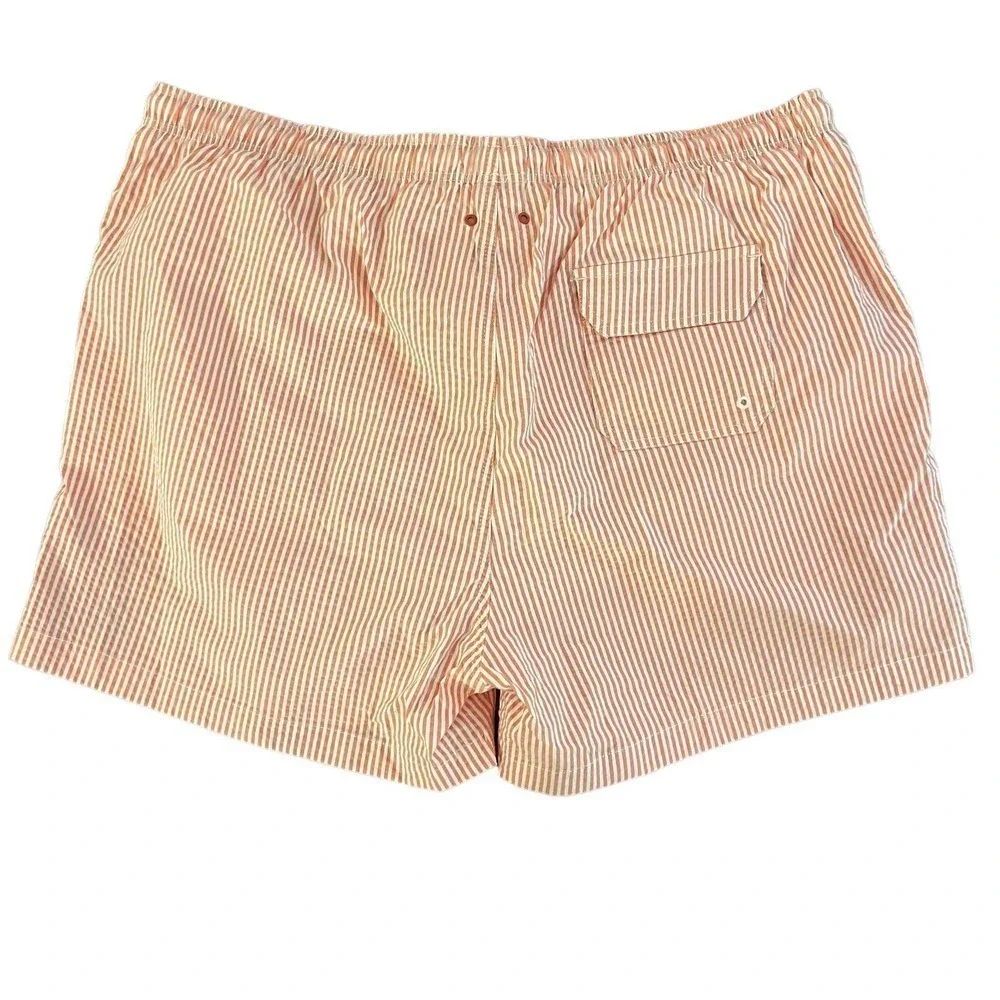 Solid & Striped XXL $125 Classic Swim Trunk Pink Seersucker NWT 4